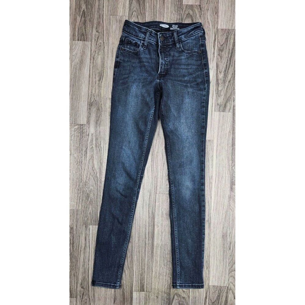 (3/$35) Old Navy Rockstar Super Skinny High Rise Pockets Denim Blue Jeans